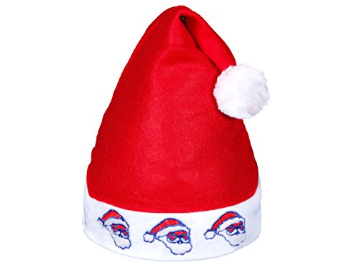 Weihnachtsmützen verschiedene Modelle Rot Weiß Unisex Nikolausmütze XMAS Mütze für Damen Herren Kinder Party Kostüm Accessoire Weihnachtsfeier Karneval Fasching (blinkenden Weihnachtsmännern) von Santa Magix