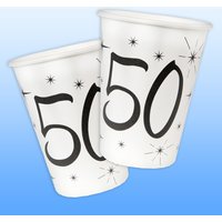 Becher zum 50. Geburtstag, 200 ml, 10 Pappbecher für 50. Jubiläum Becher zum 50. Geburtstag, 200 ml, 10 Pappbecher für 50. Jubiläum von Santex