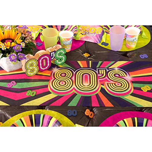 Generique - 80er-Jahre Tischdekoration Partyzubehör bunt 3 m x 30 cm - Multicolore von Santex