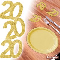 Glitterzahl 20 in Gold für 20sten Geburtstag / Hochzeitstag, 6 Stück Glitterzahl 20 in Gold für 20sten Geburtstag / Hochzeitstag, 6 Stück von Santex