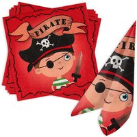 Piraten Servietten im 20er Pack, 33cm x 33cm Piraten Servietten im 20er Pack, 33cm x 33cm von Santex