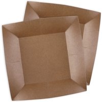 Quadratische Pappteller aus umweltfreundlicher Naturfaser, 10er Pack von Santex