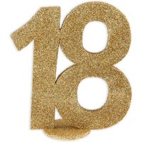 Tischaufsteller aus Schaumstoff "Zahl 18", golden glitzernd, 10cm x 9,5cm Tischaufsteller aus Schaumstoff "Zahl 18", golden glitzernd, 10cm x 9,5cm von Santex