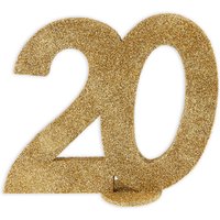 Tischaufsteller aus Schaumstoff "Zahl 20", golden glitzernd, 11,5cm x 10cm Tischaufsteller aus Schaumstoff "Zahl 20", golden glitzernd, 11,5cm x 10cm von Santex