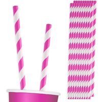 Trinkhalme pink-weiß, 20 Stück, mit Spiralmuster, Papier-Trinkröhrchen Trinkhalme pink-weiß, 20 Stück, mit Spiralmuster, Papier-Trinkröhrchen von Santex