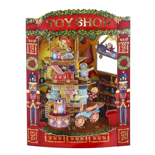 Santoro Swing Card, Christmas 3D Pop Up Greeting Card - Christmas Toy Shop - for Kids Family Festive Santoro Swing Card, Christmas 3D Pop Up Greeting Card - Christmas Toy Shop - for Kids Family Festive von Santoro