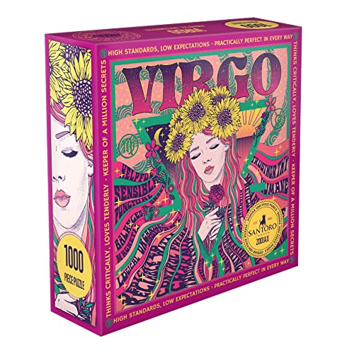 SANTORO Zodiax 1000 Teile Puzzle Jungfrau Lustiges Geburtstagsgeschenk für Kinder, Erwachsene | Astrologie Geschenke für Frauen und Männer | Sternzeichen Horoskop Puzzle SANTORO Zodiax 1000 Teile Puzzle Jungfrau Lustiges Geburtstagsgeschenk für Kinder, Erwachsene | Astrologie Geschenke für Frauen und Männer | Sternzeichen Horoskop Puzzle von Santoro