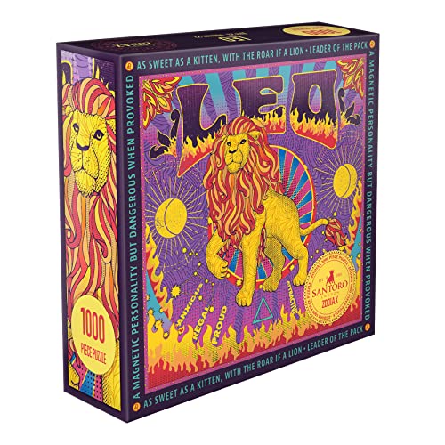 Santoro Zodiax - 1000 Teile Puzzle - Löwe - Lustiges Geburtstagsgeschenk für Kinder, Erwachsene | Astrologie Geschenke für Frauen und Männer | Sternzeichen Horoskop Puzzle von Santoro