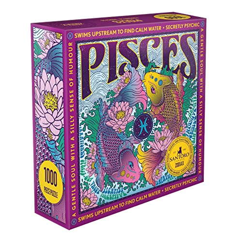 SANTORO Zodiax Puzzle mit 1000 Teilen, Fische, lustiges Geburtstagsgeschenk für Kinder, Erwachsene, Astrologie-Geschenke für Frauen und Männer, Sternzeichen-Horoskop-Puzzle SANTORO Zodiax Puzzle mit 1000 Teilen, Fische, lustiges Geburtstagsgeschenk für Kinder, Erwachsene, Astrologie-Geschenke für Frauen und Männer, Sternzeichen-Horoskop-Puzzle von Santoro