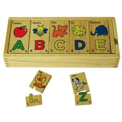 Tanne Malin – SM58491 – Puzzle aus Holz – Buchstaben des Alphabets von Sapin Malin