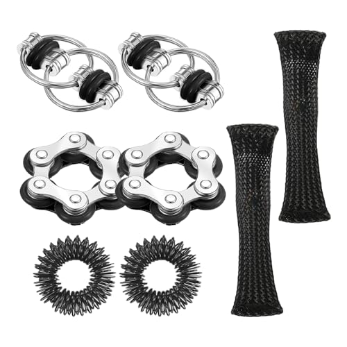Sarini 8-teiliges Fahrradketten-Zappelspiel,Fahrradketten-Zappelspiel,Zappelspiel für Teenager,Jungenspiel,Hand-Zappelspiel zum Stressabbau,Fahrradketten-Zappelspiel,Rollenketten-Zappelset von Sarini