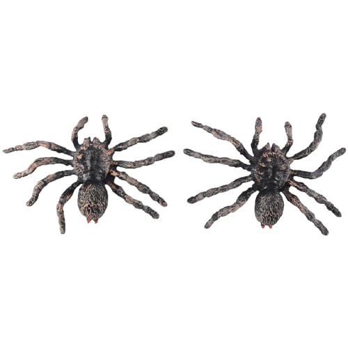 Sarngk 2 StüCk 9,5Cm Groß GefäLschte Realistische Spinne Insekten Modell Spielzeug Spaß Halloween Unheimlich StüTze von Sarngk