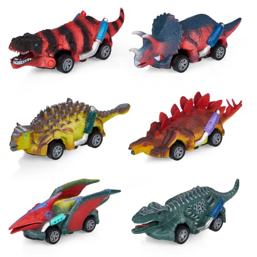 Sarsumir Dinosaurier Spielzeug Auto 6 Stück für Jungen Mädchen Zurückziehen Spielzeugauto Geschenke für 3 4 5 6 Jahre Kinder , Tiefe Farbe Sarsumir Dinosaurier Spielzeug Auto 6 Stück für Jungen Mädchen Zurückziehen Spielzeugauto Geschenke für 3 4 5 6 Jahre Kinder , Tiefe Farbe von Sarsumir