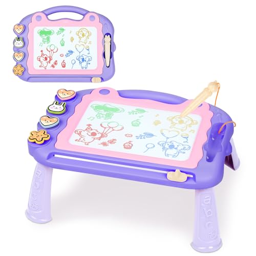 Sarsumir Magnetische Maltafel Zaubertafeln für Kinder, Zaubertafel Maltafel Magnettafel Reisegröße, Bunt Zeichenbrett für 3 4 5 Jahre alt mit 1 Magnetstift und 4 Stempel, Violett Sarsumir Magnetische Maltafel Zaubertafeln für Kinder, Zaubertafel Maltafel Magnettafel Reisegröße, Bunt Zeichenbrett für 3 4 5 Jahre alt mit 1 Magnetstift und 4 Stempel, Violett von Sarsumir