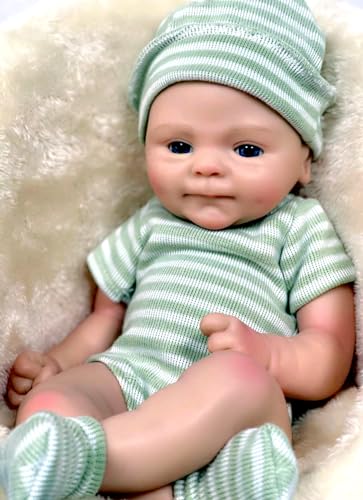 Reborn Babypuppen 16 Zoll 2,0 kg Weiches Massives Platin-Silikon Ganzkörper Realistische Neugeborene Baby Mädchen Sieht Echte Babys Offene Augen von Saskai reborn