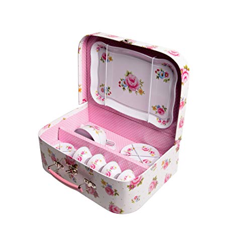 Picknickset Koffer Nostalgie Rosen weiß 15teilig von Sass & Belle