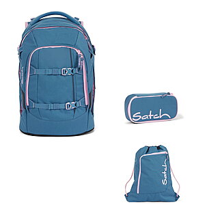 Satch Pack Deep Rose 3tlg Schulrucksack-Set von Satch