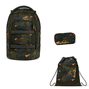 Satch Pack Jurassic Jungle 3tlg Schulrucksack-Set von Satch