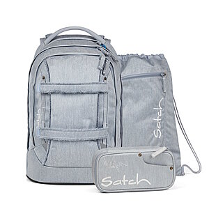 Satch Pack Schulrucksack Set Denim Washed Blue Satch Pack Schulrucksack Set Denim Washed Blue von Satch