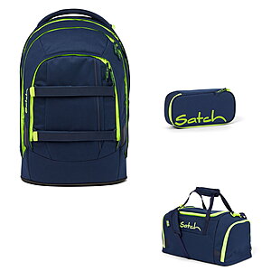 Satch Pack Toxic Yellow 3tlg Schulrucksack-Set Satch Pack Toxic Yellow 3tlg Schulrucksack-Set von Satch