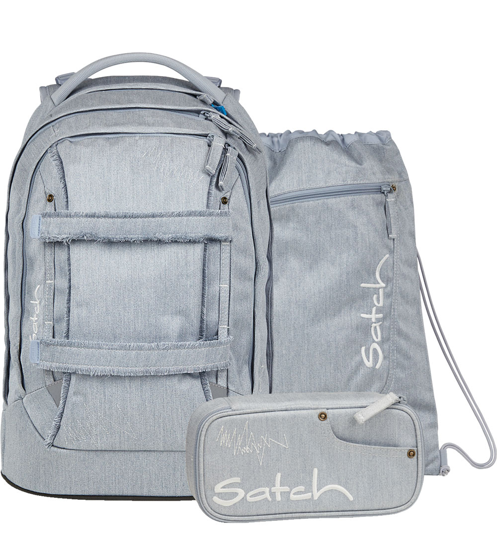 Satch Schulranzen-Set - Packung - Gewaschen Blue - Satch - One Size - Schulranzen Satch Schulranzen-Set - Packung - Gewaschen Blue - Satch - One Size - Schulranzen von Satch