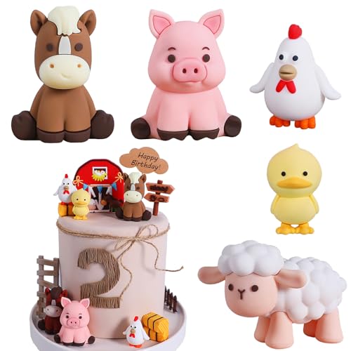 5 Stück Bauernhof Tierkuchen Dekoration Bauernhof Tier Geburtstagskuchen Toppers Cake Topper Bauernhof Kuchen Deko Bauernhof Tortendeko Bauernhof Geburtstag deko für Kuchen Dekoration Kindergeburtstag 5 Stück Bauernhof Tierkuchen Dekoration Bauernhof Tier Geburtstagskuchen Toppers Cake Topper Bauernhof Kuchen Deko Bauernhof Tortendeko Bauernhof Geburtstag deko für Kuchen Dekoration Kindergeburtstag von Satiskid