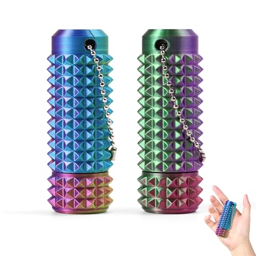Satiskid 2 Stück Little Ouchies Pain Fidget Toy, 360 ° Rotation sensorische Spielzeug für Stressabbau und Fokus, Spiky Grippie Stim Schlüsselanhänger, Neuheit Geschenke für Freunde (Grün) von Satiskid
