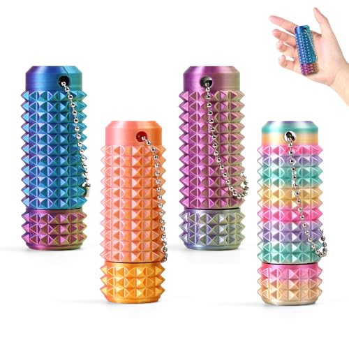 Satiskid 2 Stück Little Ouchies Pain Fidget Toy, 360 ° Rotation sensorische Spielzeug für Stressabbau und Fokus, Spiky Grippie Stim Schlüsselanhänger, Neuheit Geschenke für Freunde (Mehrfarbig) von Satiskid