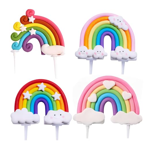 Satiskid 4 Stück Regenbogen Tortendeko Geburtstag Regenbogen Wolken Kuchen Topper Happy Birthday Tortendeko für Kinder Mädchen Junge Frauen Hochzeit andere Party Satiskid 4 Stück Regenbogen Tortendeko Geburtstag Regenbogen Wolken Kuchen Topper Happy Birthday Tortendeko für Kinder Mädchen Junge Frauen Hochzeit andere Party von Satiskid