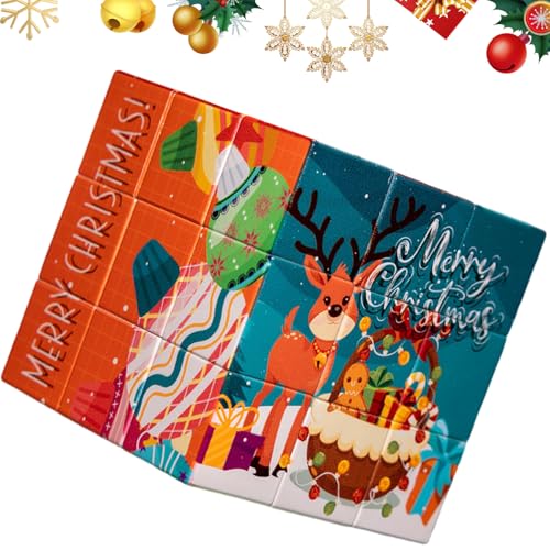 Satiskid Zauberwürfel,Weihnachts Speed ​​Cube Würfel Stickerless,Schneller & Professioneller, Geburtstagsgeschenke Puzzles für Kinder/Teenager (3x3x3) von Satiskid