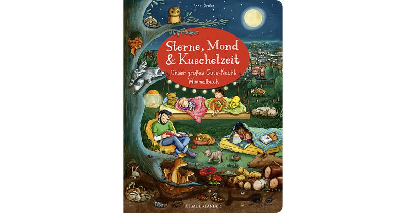 Buch - Sterne, Mond und Kuschelzeit. Unser großes Gute-Nacht-Wimmelbuch von Sauerländer Verlag