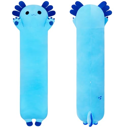 Sausudols Lang Axolotl Plüschtier 90 cm Kawaii Plüschtier Axolotl Kuscheltier Spielzeug Geschenk für Familie, Freunde und Kinder Blau Sausudols Lang Axolotl Plüschtier 90 cm Kawaii Plüschtier Axolotl Kuscheltier Spielzeug Geschenk für Familie, Freunde und Kinder Blau von Sausudols