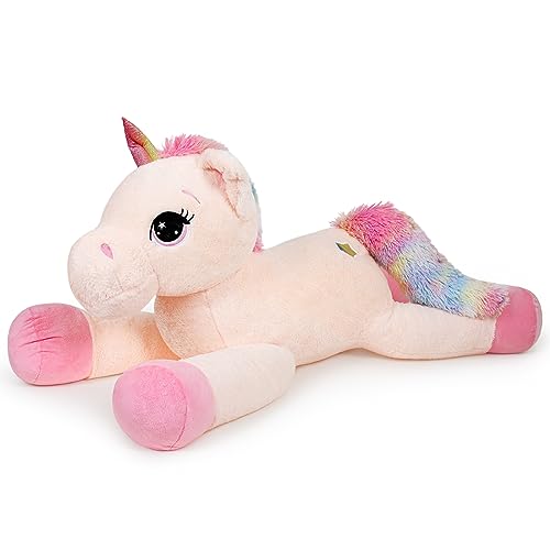 Sausudols Riesen Einhorn Plüschtier für Mädchen - 80 cm Großes Kuscheltier Hochwertiges Stofftier, Geschenk für Geburtstag, Weihnachten & Valentinstag Creme Rosa Sausudols Riesen Einhorn Plüschtier für Mädchen - 80 cm Großes Kuscheltier Hochwertiges Stofftier, Geschenk für Geburtstag, Weihnachten & Valentinstag Creme Rosa von Sausudols