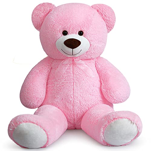 Sausudols Teddybär 130 cm Plüschtier Bär Kuscheltier Geschenke für Kinder Jungen Mädchen Geburtstag Weihnachten Rosa von Sausudols