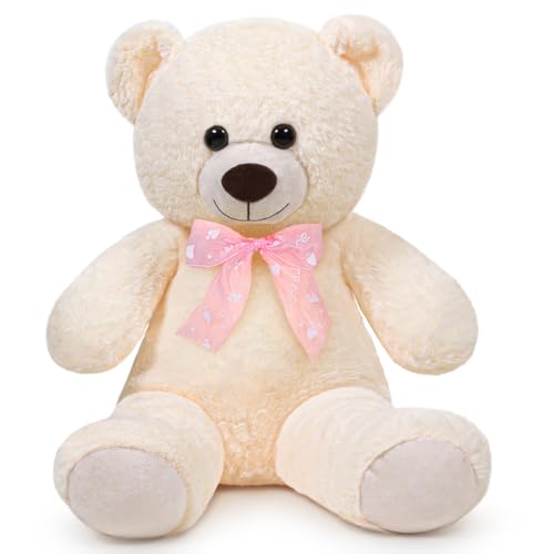Sausudols Teddybär 40 cm Plüschtier Bär Kuscheltier Geschenke für Kinder Jungen Mädchen Geburtstag Weihnachten Weiß von Sausudols