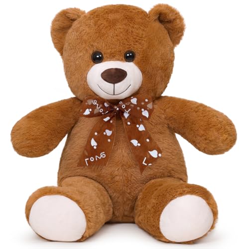 Sausudols Teddybär 60 cm Plüschtier Bär Kuscheltier Geschenke für Kinder Jungen Mädchen Geburtstag Weihnachten Dunkelbraun Sausudols Teddybär 60 cm Plüschtier Bär Kuscheltier Geschenke für Kinder Jungen Mädchen Geburtstag Weihnachten Dunkelbraun von Sausudols