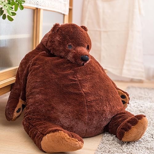Sausudols Teddybär Plüsch Spielzeug Riesenbär Riesenbär Riesenbär Plüsch Geschenk für Valentinstag Weihnachtstag Geburtstag Dunkelbraun 100 cm von Sausudols