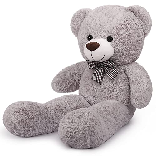 Sausudols XXL Teddybär Stofftier Plüschtier Kuscheltier 120 cm Riesen Teddy Bär Plüschtier Geschenk für Valentinstag Weihnachtstag Geburtstag Grau Sausudols XXL Teddybär Stofftier Plüschtier Kuscheltier 120 cm Riesen Teddy Bär Plüschtier Geschenk für Valentinstag Weihnachtstag Geburtstag Grau von Sausudols