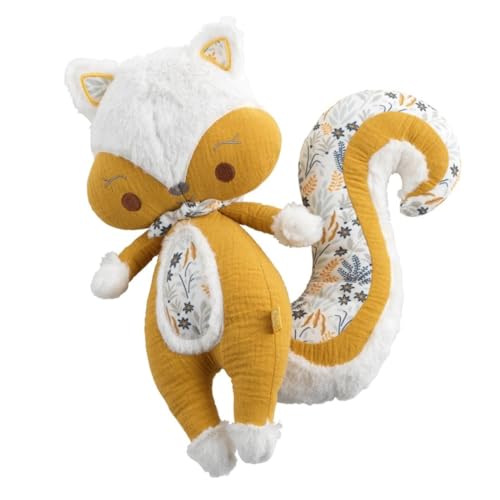 Kuscheltier Eichhörnchen aus dunkelgelbem Samt Kuscheltier Eichhörnchen aus dunkelgelbem Samt von Sauthon