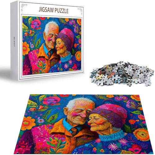Altes Paar Puzzle 300 Teile Blume Puzzle Erwachsene, Holzpuzzle Erwachsene, DIY Groß Puzzelmatten, Premium Quality Klassische Wooden Jigsaw, Holzpuzzle ab 14 Jahren für Jungen, Geschenke Mädche S-265 Altes Paar Puzzle 300 Teile Blume Puzzle Erwachsene, Holzpuzzle Erwachsene, DIY Groß Puzzelmatten, Premium Quality Klassische Wooden Jigsaw, Holzpuzzle ab 14 Jahren für Jungen, Geschenke Mädche S-265 von Saweefog