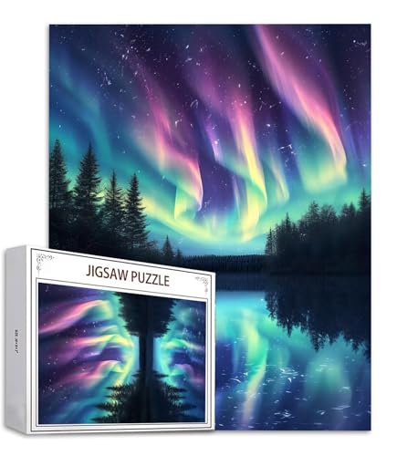 Aurora Puzzle 3000 Teile See Puzzle Erwachsene, Holzpuzzle Erwachsene, DIY Groß Puzzelmatten, Premium Quality Klassische Wooden Jigsaw, Holzpuzzle ab 14 Jahren für Jungen, Geschenke Mädche S-726 Aurora Puzzle 3000 Teile See Puzzle Erwachsene, Holzpuzzle Erwachsene, DIY Groß Puzzelmatten, Premium Quality Klassische Wooden Jigsaw, Holzpuzzle ab 14 Jahren für Jungen, Geschenke Mädche S-726 von Saweefog