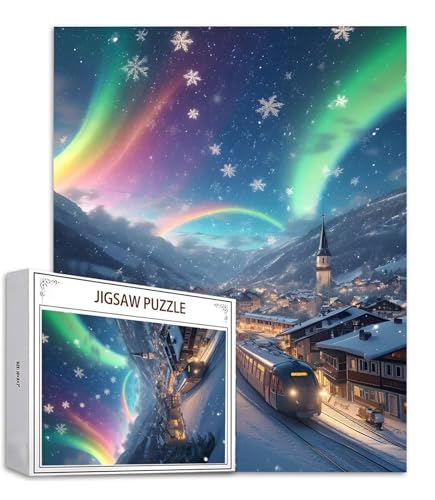 Aurora Puzzle 5000 Teile Kleine Stadt Puzzle Erwachsene, Holzpuzzle Erwachsene, DIY Groß Puzzelmatten, Premium Klassische Wooden Jigsaw, Holzpuzzle ab 14 Jahren für Jungen, Geschenke Mädche S-738 Aurora Puzzle 5000 Teile Kleine Stadt Puzzle Erwachsene, Holzpuzzle Erwachsene, DIY Groß Puzzelmatten, Premium Klassische Wooden Jigsaw, Holzpuzzle ab 14 Jahren für Jungen, Geschenke Mädche S-738 von Saweefog