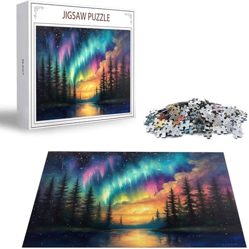 Aurora Puzzle 5000 Teile See Puzzle Erwachsene, Holzpuzzle Erwachsene, DIY Groß Puzzelmatten, Premium Quality Klassische Wooden Jigsaw, Holzpuzzle ab 14 Jahren für Jungen, Geschenke Mädche S-234 Aurora Puzzle 5000 Teile See Puzzle Erwachsene, Holzpuzzle Erwachsene, DIY Groß Puzzelmatten, Premium Quality Klassische Wooden Jigsaw, Holzpuzzle ab 14 Jahren für Jungen, Geschenke Mädche S-234 von Saweefog