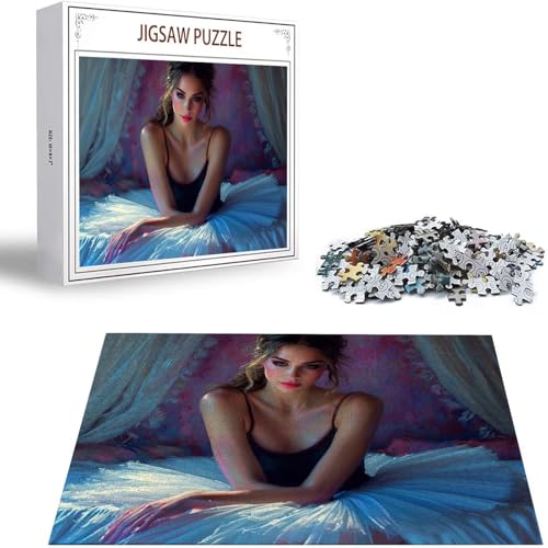 Balletttänzerin Puzzle 3000 Teile Frau Puzzle Erwachsene, Holzpuzzle Erwachsene, DIY Groß Puzzelmatten, Premium Klassische Wooden Jigsaw, Holzpuzzle ab 14 Jahren für Jungen, Geschenke Mädche S-6 von Saweefog