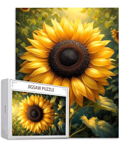 Blume Puzzle 5000 Teile Sonnenblume Puzzle Erwachsene, Holzpuzzle Erwachsene, DIY Groß Puzzelmatten, Premium Klassische Wooden Jigsaw, Holzpuzzle ab 14 Jahren für Jungen, Geschenke Mädche S-712 von Saweefog
