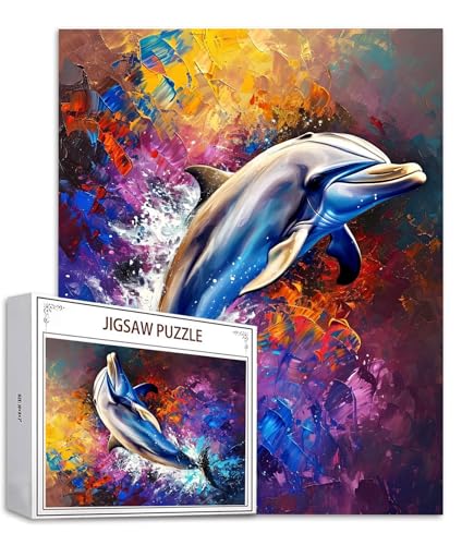 Delphin Puzzle 500 Teile Tier Puzzle Erwachsene, Holzpuzzle Erwachsene, DIY Groß Puzzelmatten, Premium Quality Klassische Wooden Jigsaw, Holzpuzzle ab 14 Jahren für Jungen, Geschenke Mädche S-638 Delphin Puzzle 500 Teile Tier Puzzle Erwachsene, Holzpuzzle Erwachsene, DIY Groß Puzzelmatten, Premium Quality Klassische Wooden Jigsaw, Holzpuzzle ab 14 Jahren für Jungen, Geschenke Mädche S-638 von Saweefog
