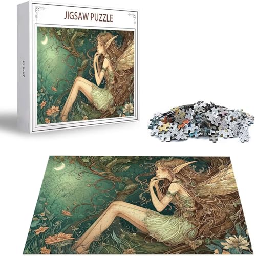 Elf Puzzle 500 Teile Fee Puzzle Erwachsene, Holzpuzzle Erwachsene, DIY Groß Puzzelmatten, Premium Quality Klassische Wooden Jigsaw, Holzpuzzle ab 14 Jahren für Jungen, Geschenke Mädche S-241 Elf Puzzle 500 Teile Fee Puzzle Erwachsene, Holzpuzzle Erwachsene, DIY Groß Puzzelmatten, Premium Quality Klassische Wooden Jigsaw, Holzpuzzle ab 14 Jahren für Jungen, Geschenke Mädche S-241 von Saweefog