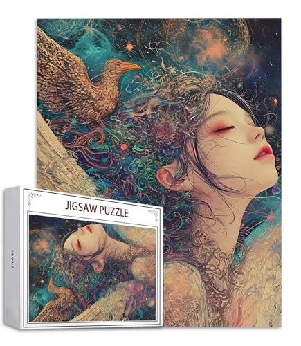 Engel Puzzle 500 Teile Sternenhimmel Puzzle Erwachsene, Holzpuzzle Erwachsene, DIY Groß Puzzelmatten, Premium Klassische Wooden Jigsaw, Holzpuzzle ab 14 Jahren für Jungen, Geschenke Mädche S-929 von Saweefog
