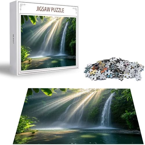 Fallen Puzzle 1500 Teile Sonnenlicht Puzzle Erwachsene, Holzpuzzle Erwachsene, DIY Groß Puzzelmatten, Premium Klassische Wooden Jigsaw, Holzpuzzle ab 14 Jahren für Jungen, Geschenke Mädche S-364 von Saweefog