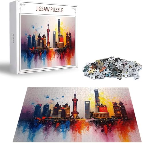 Farbe Puzzle 500 Teile Stadt Puzzle Erwachsene, Holzpuzzle Erwachsene, DIY Groß Puzzelmatten, Premium Quality Klassische Wooden Jigsaw, Holzpuzzle ab 14 Jahren für Jungen, Geschenke Mädche S-17 Farbe Puzzle 500 Teile Stadt Puzzle Erwachsene, Holzpuzzle Erwachsene, DIY Groß Puzzelmatten, Premium Quality Klassische Wooden Jigsaw, Holzpuzzle ab 14 Jahren für Jungen, Geschenke Mädche S-17 von Saweefog
